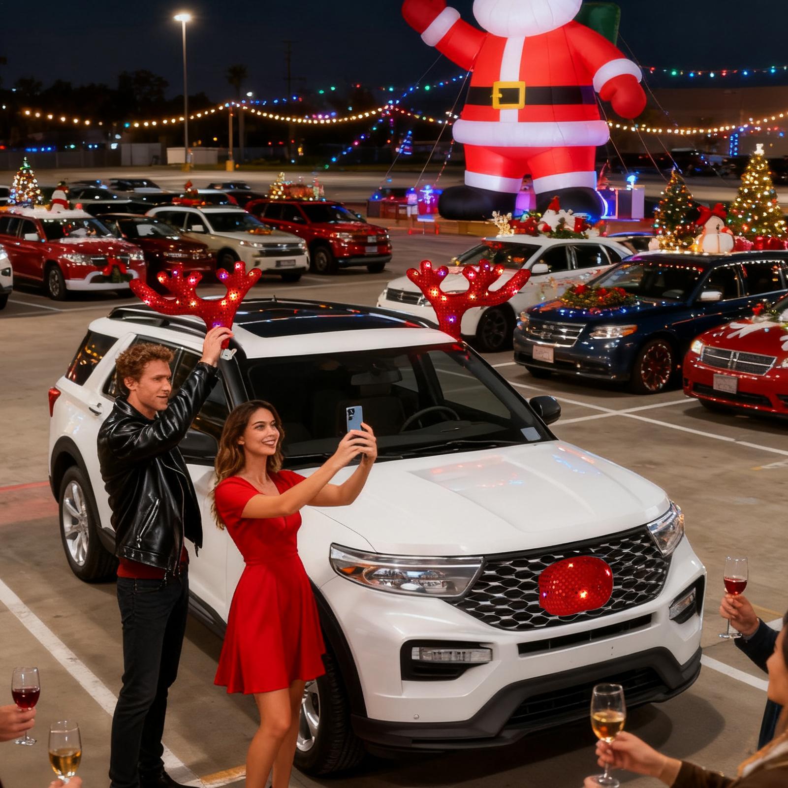 Car Accessories For Winter - Dekorasi Natal Mobil Lucu dan Imut