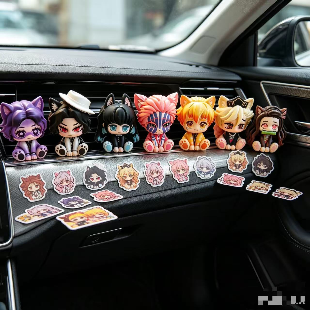 Car Accessories For Decoration - Ornamen Mobil Figurine Chibi Demon Slayer