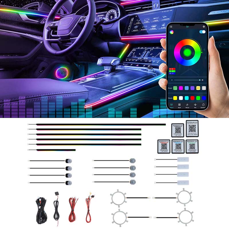 Led Interior Ambient Light - 22 in 1 Lampu Interior Mobil