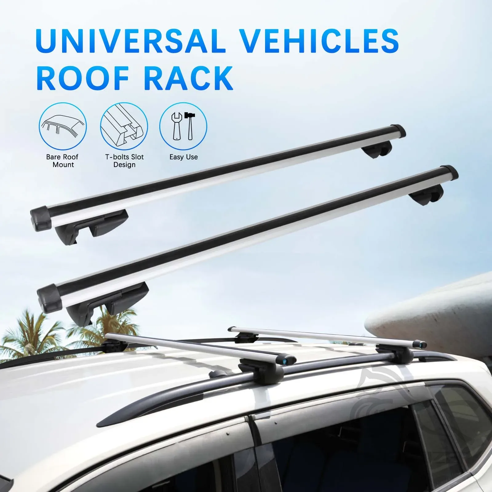 Car Roof Rack Cross Bar - Rak Atap Mobil Aluminium 48