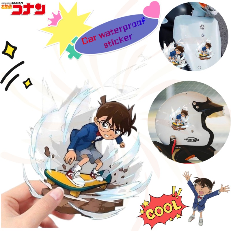 Car Accessories For Decoration - Stiker Skateboard Kartun Detektif Conan, Stiker