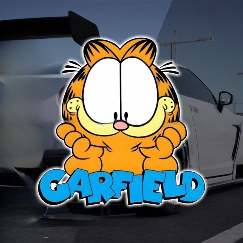 Stiker mobil Garfield kartun k - Car Accessories For Decoration ulasan dan harga