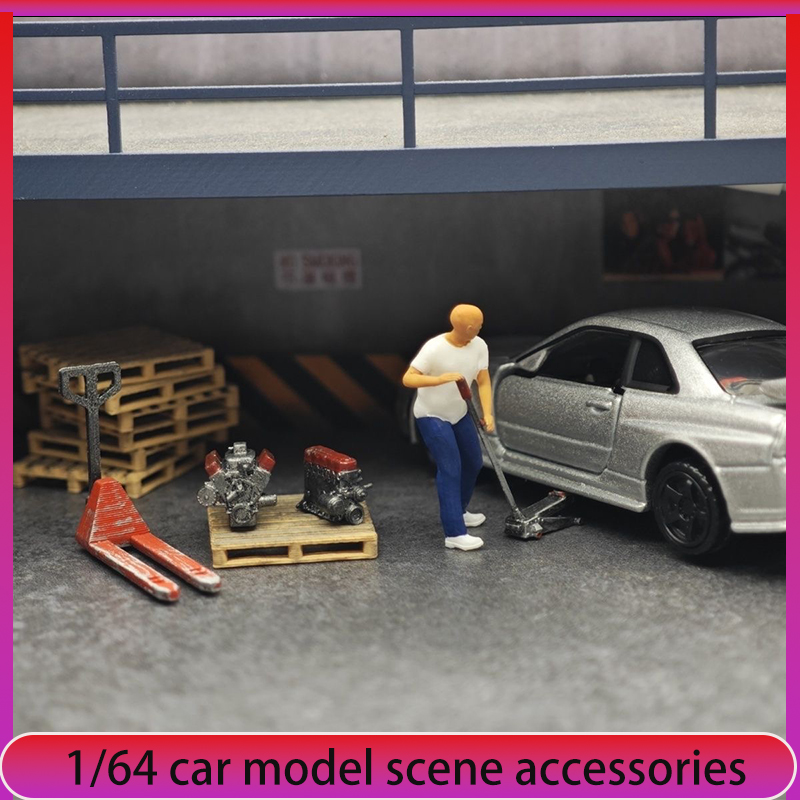 1:64 Dekorasi Adegan Bengkel P - Car Accessories For Decoration ulasan dan harga