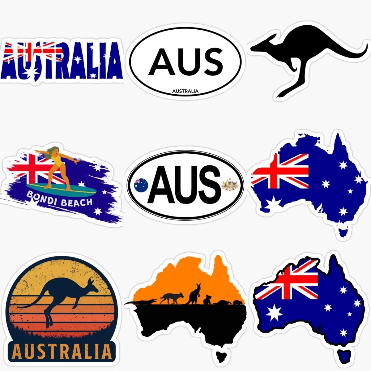 Stiker PVC Kanguru Lambang Pet - Car Accessories Australia ulasan dan harga